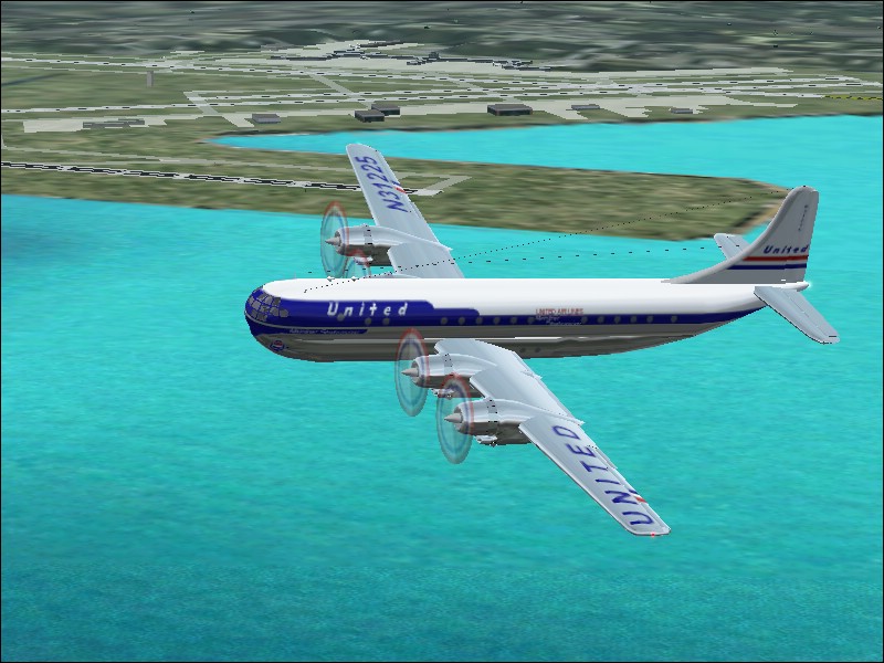 Fs2002 United Air Lines Boeing 377 Stratocruiser Textures Repaint Of Mike Stones Boeing 37