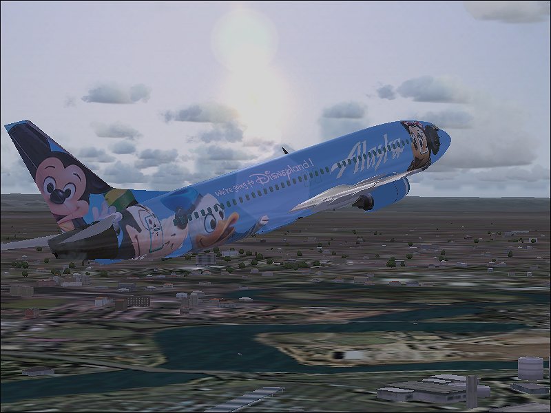 Alaska Airlines Disneyland Textures Repaint Of The Ffx 737-400