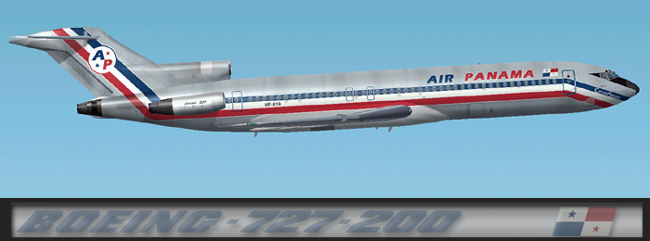 Fs2002 Aircraft This Is A Textures Repaint Of Ffx Boeing 727-200 In The Colour Of Air Pana