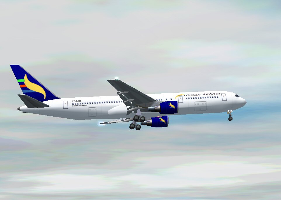 Fspainter Boeing 767-300 In Eritrean Airlines, Registration #E3-Aao; Done In 32-Bit Reflec