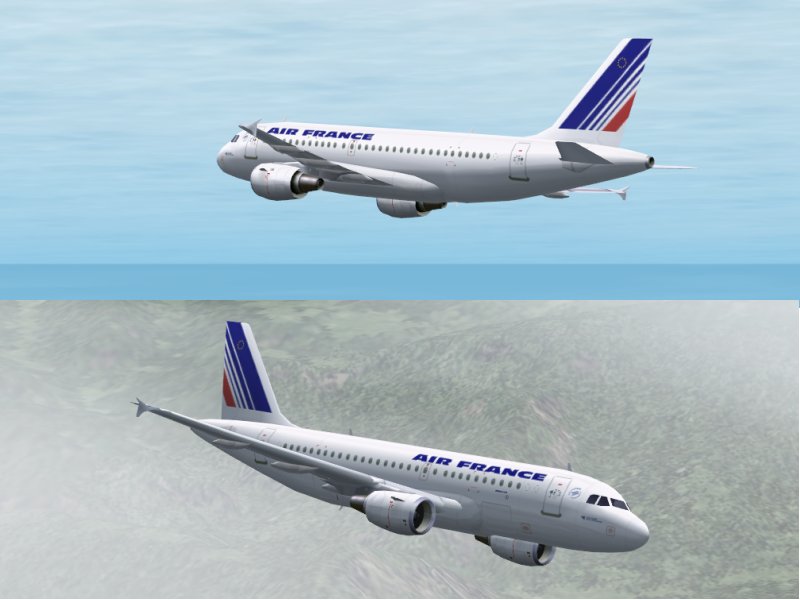 Fs2002 Air France A319 Fspainter Model (Http://Www.fspainter.projectai.com/) In The Air Fr