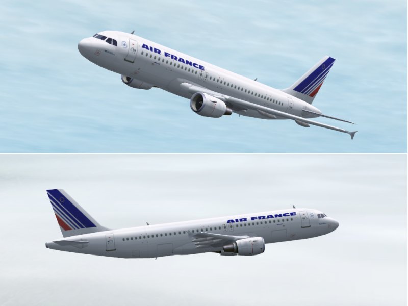 Fs2002 Air France A320 Fspainter Model (Http://Www.fspainter.projectai.com/) In The Air Fr