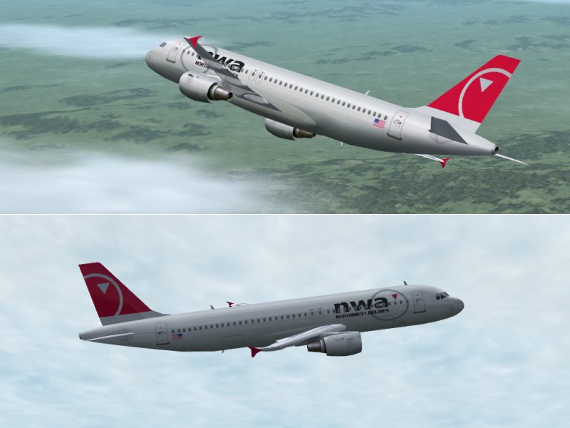 Fs2002 Northwest New Colors A320 Fspainter Model (Http://Www.fspainter.projectai.com/) In