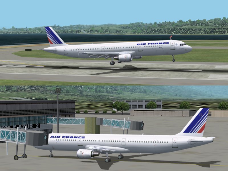 Fs2002 Air France A321 Fspainter Model (Http://Www.fspainter.projectai.com/) In The Air Fr