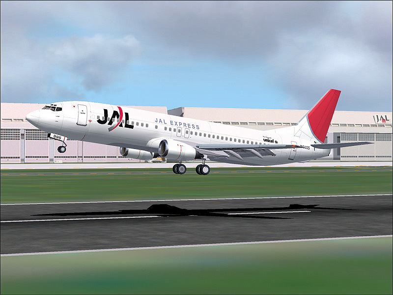 Fs2002 Pro/Std 737-446 Aircraft Jal Express(Japan) Boeing 737-446(Ja8995) Original Model D