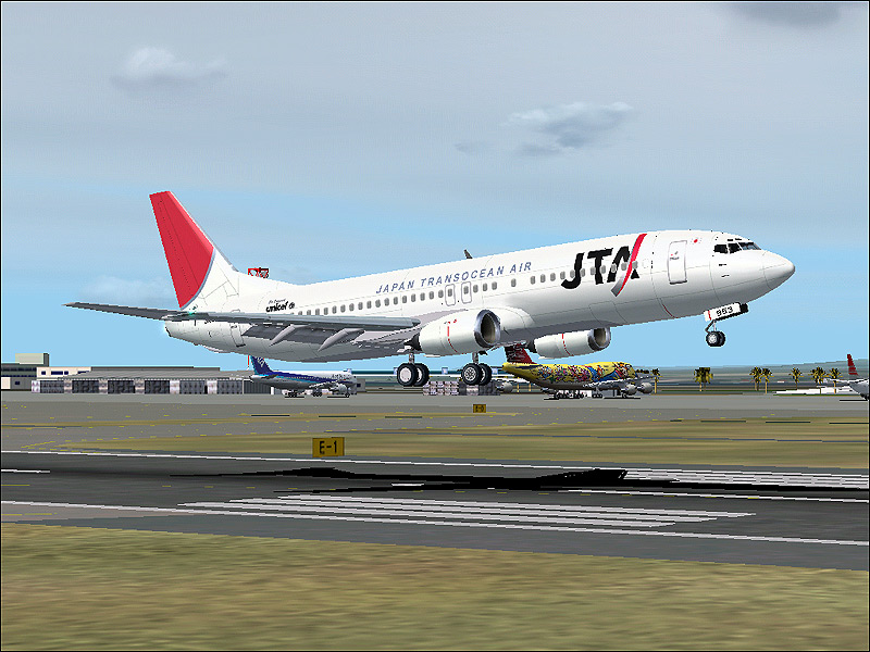 Fs2002 Pro/Std 737-4K5 Aircraft Japan Transocean Air(Japan) Boeing 737-4K5(Ja8953) Origina