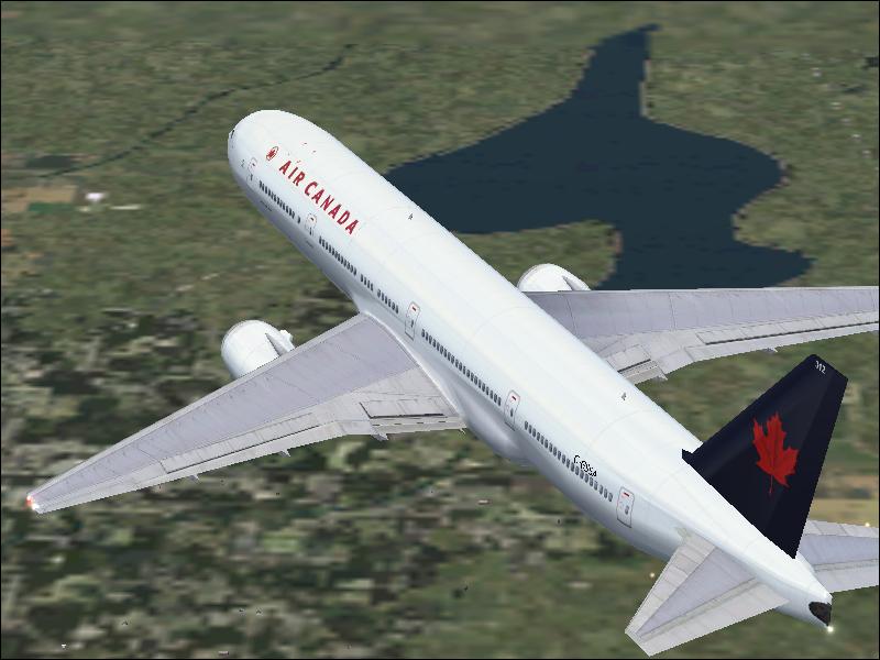 Fs2004 Air Canada B777-300 This Is A Textures Repaint Of The Default 777-300 In Air Canada