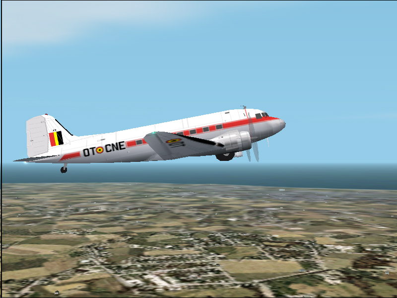 Belgian Air Force Douglas C-47B-5-Dk Ot-Cne(K-9) For Microsoft Flight Simulator 2002 Origi