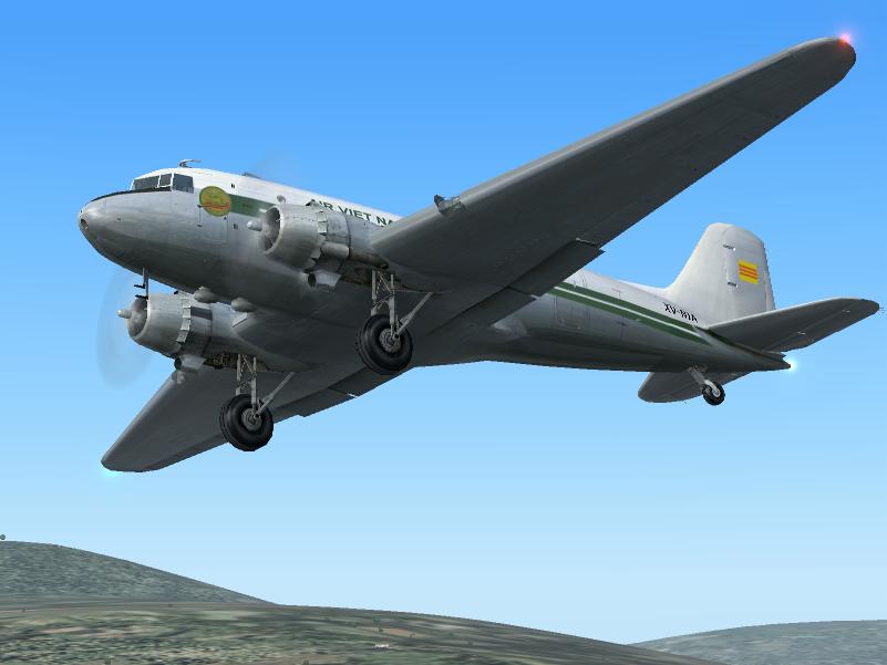 Fs2004 Douglas Dc-3 Air Viet Nam Xv-Nia - This Is A Textures Repaint For The Default Fs200 — 1
