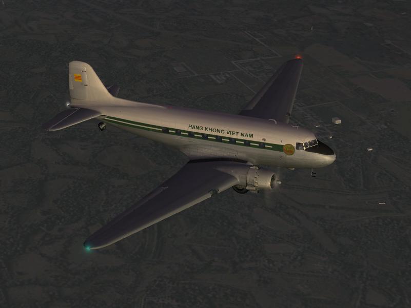 Fs2004 Douglas Dc-3 Air Viet Nam Xv-Nia - This Is A Textures Repaint For The Default Fs200