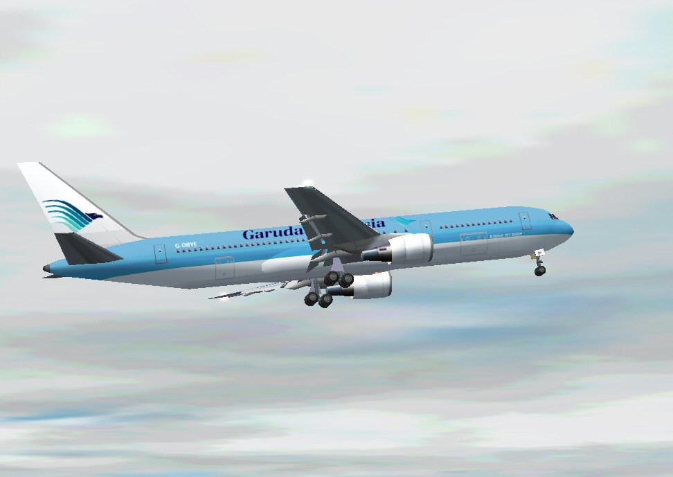 Fs2002 Fspainter Boeing 767-300 In Garuda Indonesia Tui, Registration #G-Obye; Done In 32-