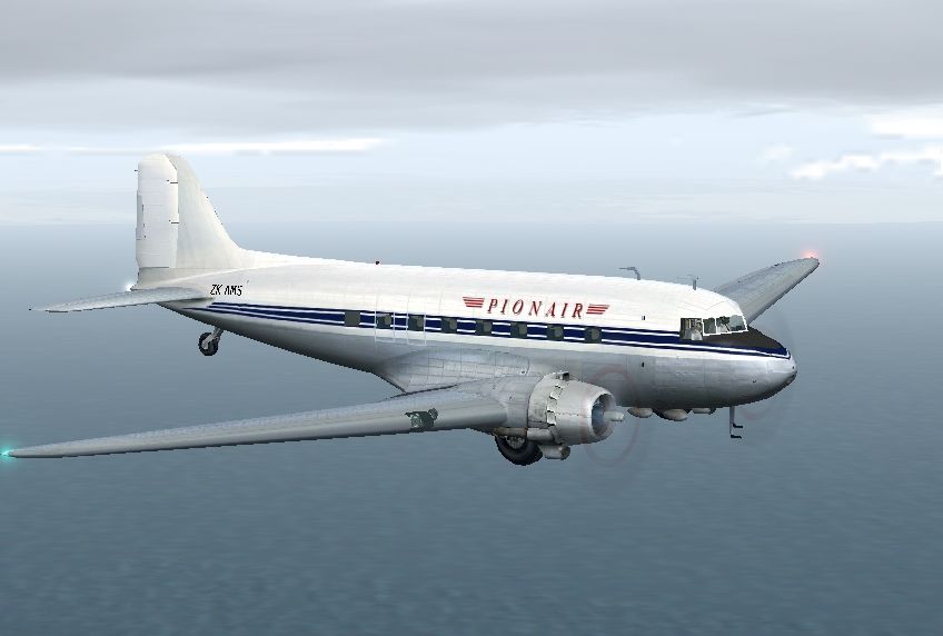 Fs2004 Pionair Adventures Ltd Douglas Dc-3 Zk-Ams A Textures Repaint Of The Fs2004 Default