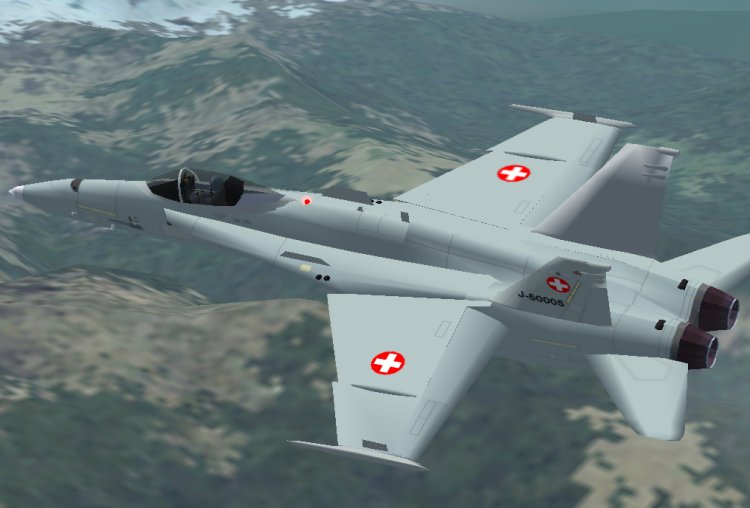 Fs2002 Aircraft Swiss Af Md F/A-18A Hornet This Aircraft Is A Swiss Airforce Mcdonnel Doug
