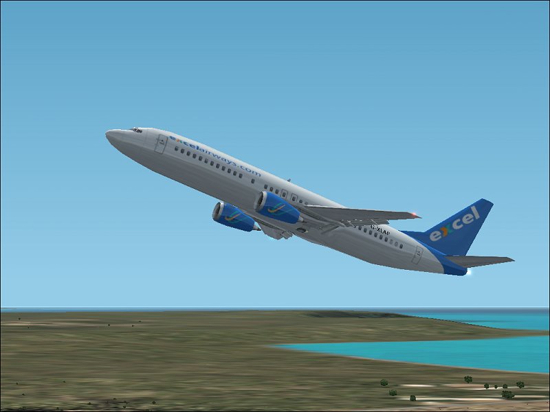 Fs2004 Jetliners Excel Airways Boeing 737-402 Registration G-Vlap (Fictional)