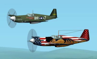 Cfs1+Cfs2 Mustangs P-51B Semper Fi And The Hun Hunter Texas