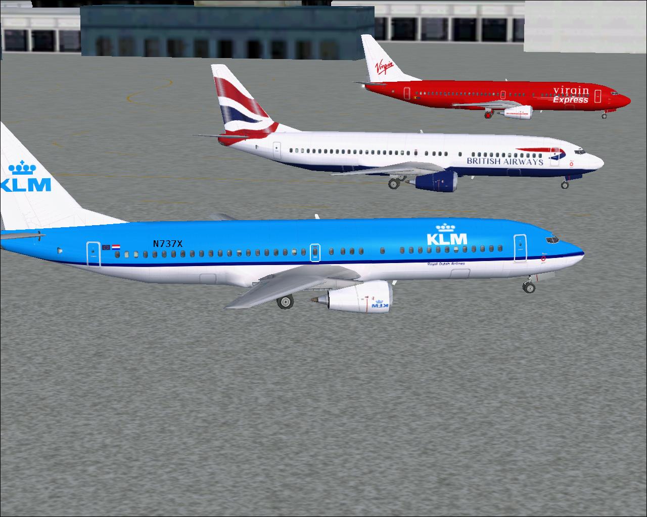 Fs2004 Euro B737-400 Ai Replacement Pack Replacement For The Default B737S American Pacifi