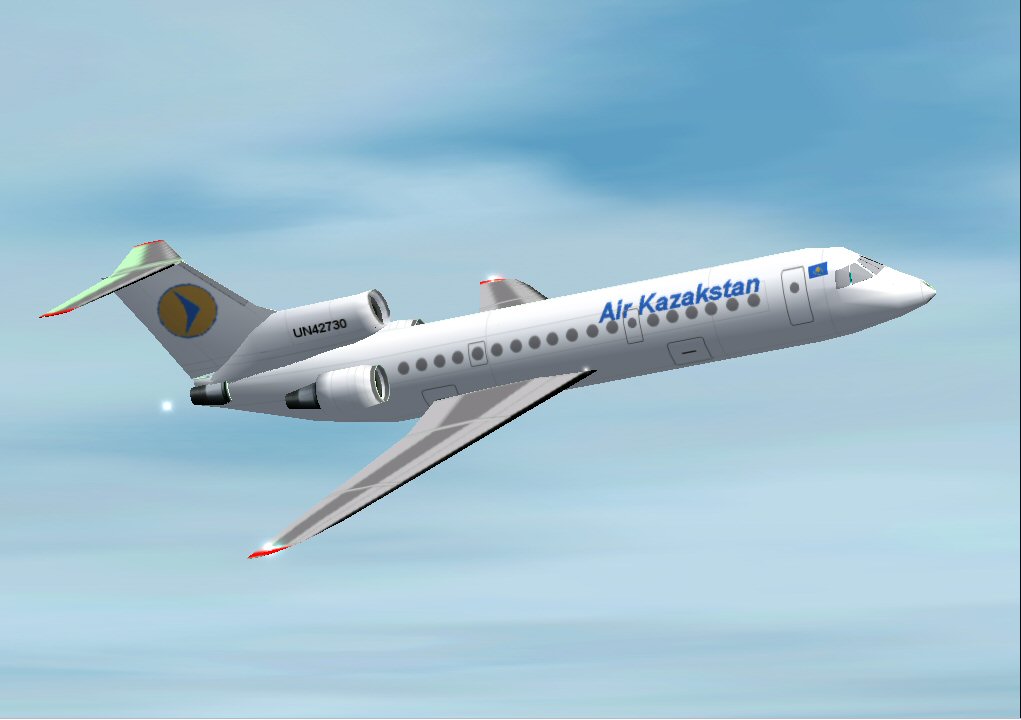 Yakolev Yak-42 For Ai Traffic, In Air Kazakstan Livery, Registration #Un42730