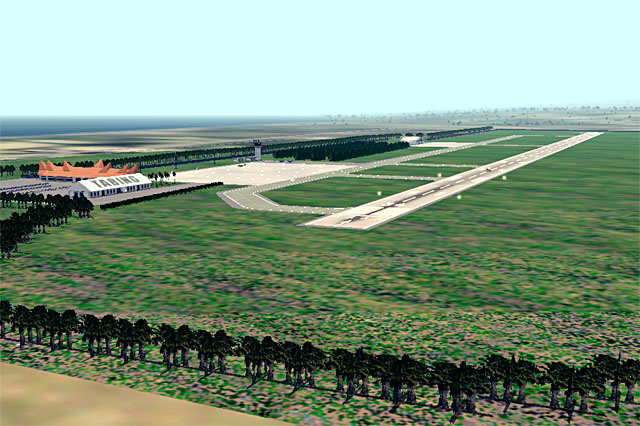 Fs2002 Scenery Tabing Airport, Padang - Indonesia More Realistic Terminal,Tower And Landsc