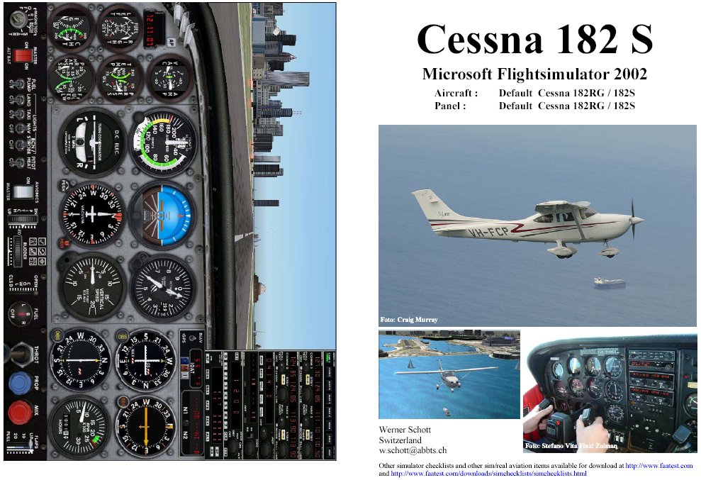 Fs2004 Manual/Checklist Default Cessna 182 S