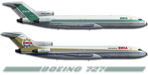 This Is A Textures Repaint Of The Boeing 727-200 In The Colour Of Bwia For Both Fs 2002 An