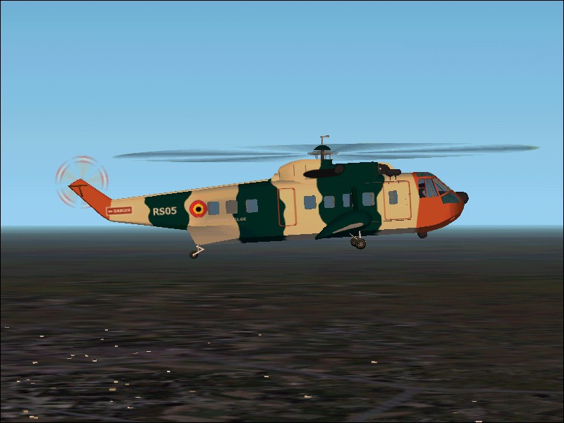 Fs2002 Baf Sikorsky S-61N Helicopter, In Belgian Air Force Sar Livery, Registration Rs05 (