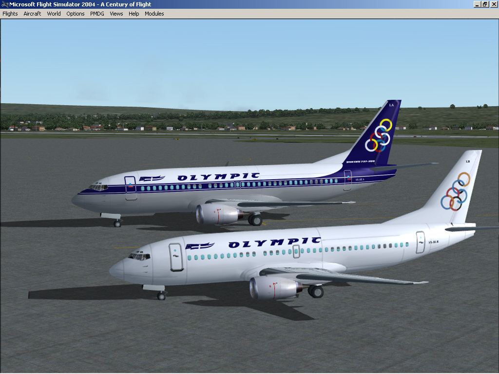 Fs2004 Boeing 737-300 Model By Ffx/Sga Repainted In The Two Different Olympic Airways Colo