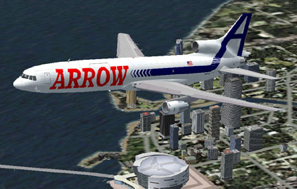 Fs2002 L1011-200F Arrow Air Textures For Mike Stones Lockheed L1011 Tristar In The Colours