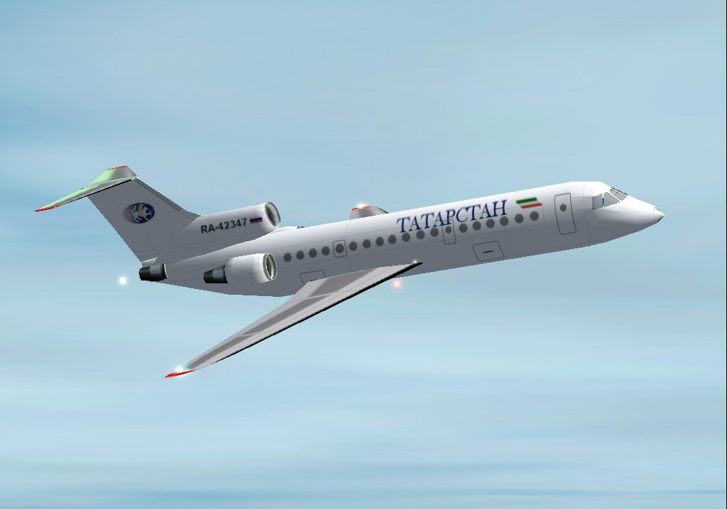 Yakolev Yak-42 For Ai Traffic, In Tatarstan Airlines Livery, Registration #Ra42347
