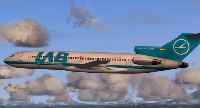 Fs2002 Captain Sim 727-200 Lloyd Aereo Boliviano Repaint — 1