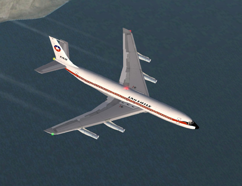 Fs2002 Boeing 707 320 Old Livery Lan Chile Airlines Model/Modelo: Lou Volland Paint: Hugo