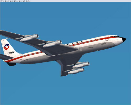 Fs2002 Boeing 707 320 Old Livery Lan Chile Airlines Model/Modelo: Lou Volland Paint: Hugo