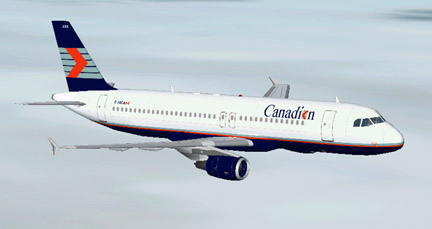 Fs2002 Airbus A320-200 Canadian Airlines Two Sets Of Textures For Mike Stones Lockheed Air