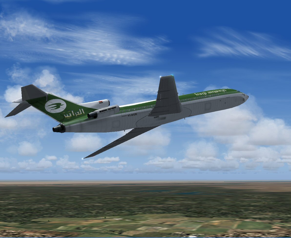 Boeing 727-200 In Iraqi Airways Livery; Repainted In 32-Bit Textures
