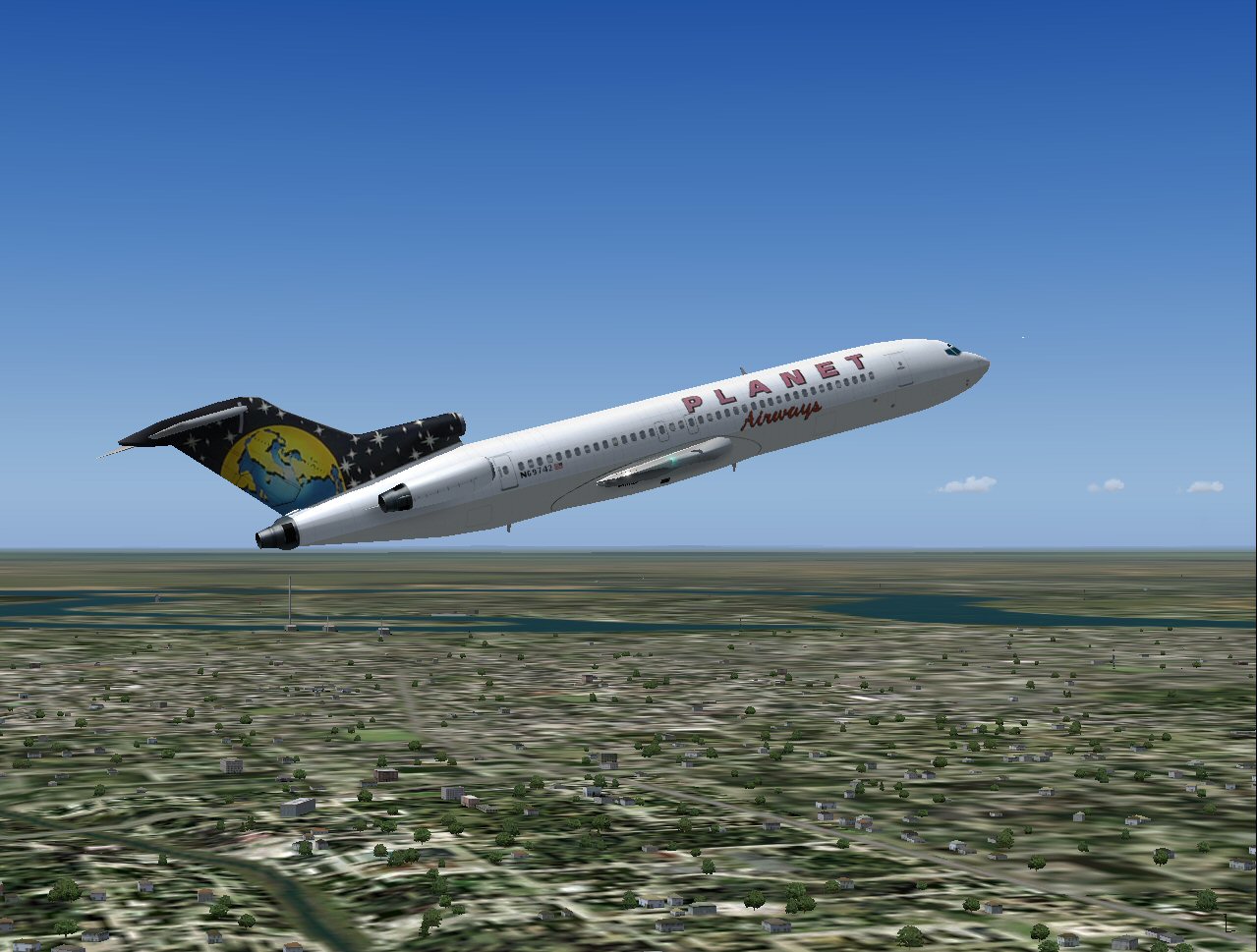 Boeing 727-200 In Planet Airlines Livery; Repainted In 32-Bit Textures