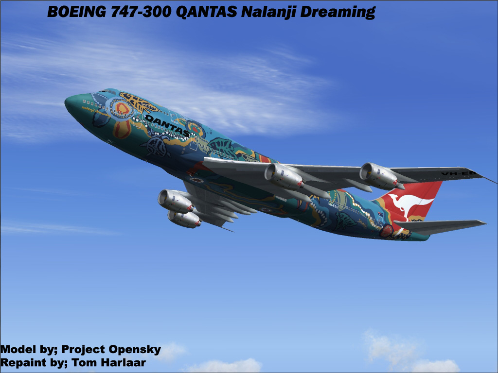 Project Opensky Boeing 747-300 Qantas Airways This Aircraft Is Made By Project Opensky Mod