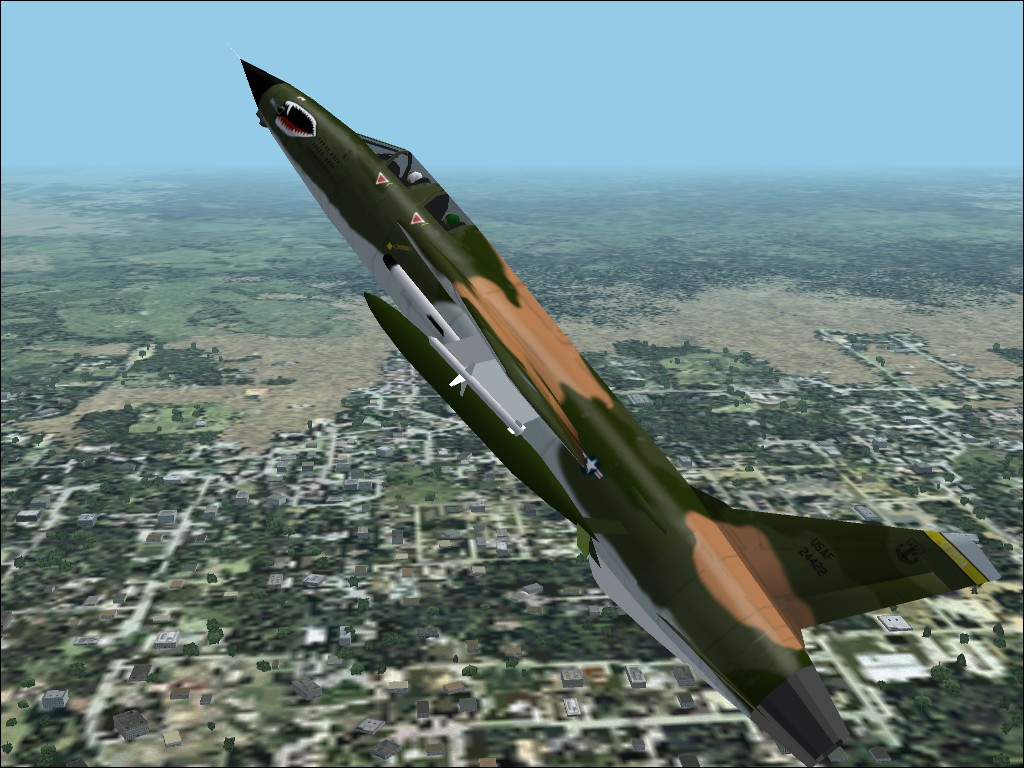 Fs2002 Republic F-105G Thunderchief Wild Weasel V.2.0 Updated The Last Member Of The F-105
