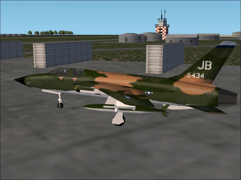 Fs2002 Republic F-105G Thunderchief Wild Weasel V.2.0 Updated The Last Member Of The F-105