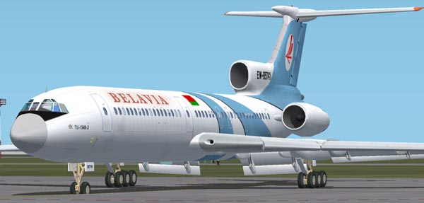 Fs2002 Tu-154B-2(Romans Model) Belavia Plane Number Is 85741
