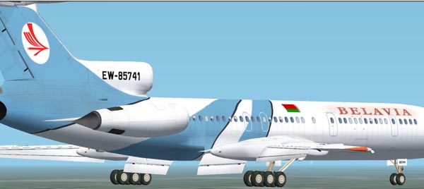 Fs2002 Tu-154B-2(Romans Model) Belavia Plane Number Is 85741