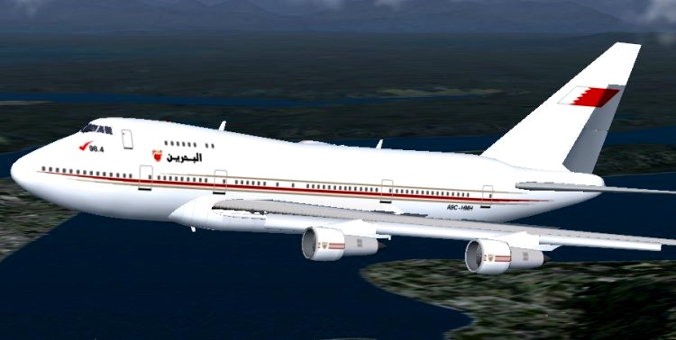 Fs2004 Bahrain Royal Flight Boeing 747Sp Bahrain Royal Flight Vip 747Sp Registration (A9C-