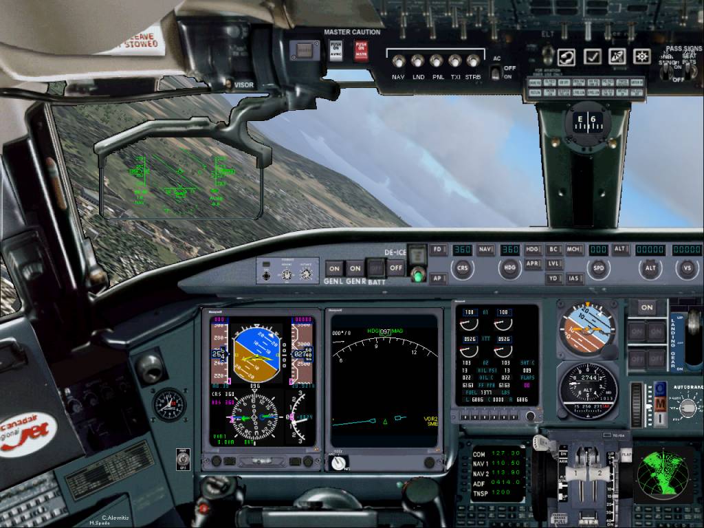 Canadair Regional Jet Panel For Fs2004 Only