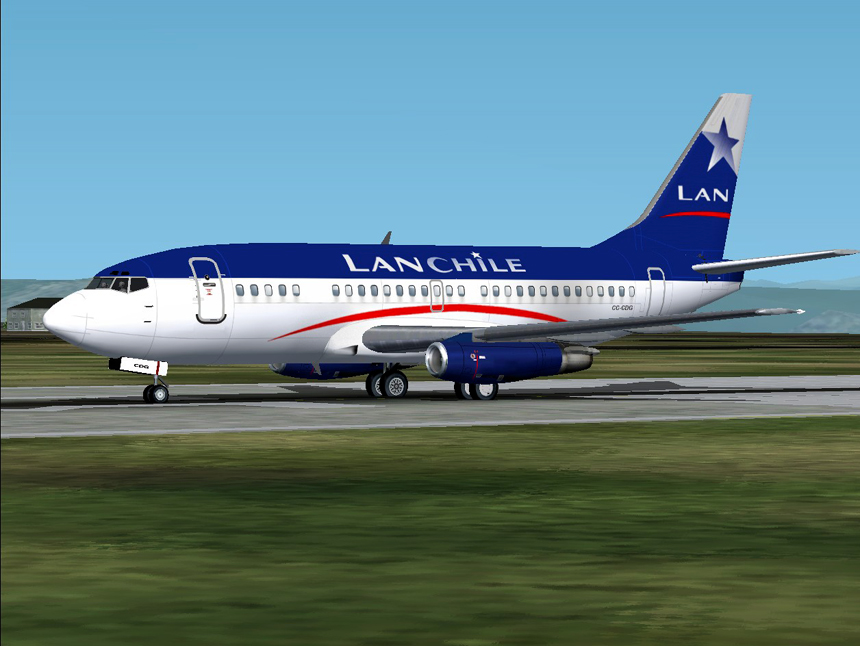 Fs2002/04 Lan Chile The Brandnew Flightfx/Sgair Boeing 737-230 It Features The Latest Refl