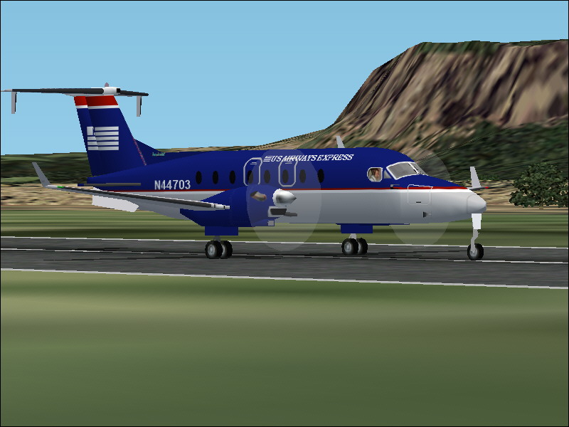 Fs2002 Pro Raytheon/Beechcraft B1900D Us Airways Express Includes Full Moving Parts And Dy