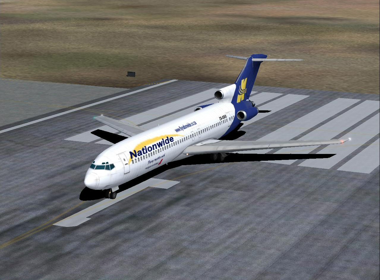 Boeing 727-200 In Nationwide Livery; Repainted In 32-Bit Textures