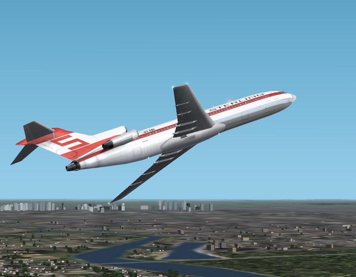 Boeing 727-200 In Sterling Airlines Livery; Repainted In Dxt3 Reflective Chrome Textures A