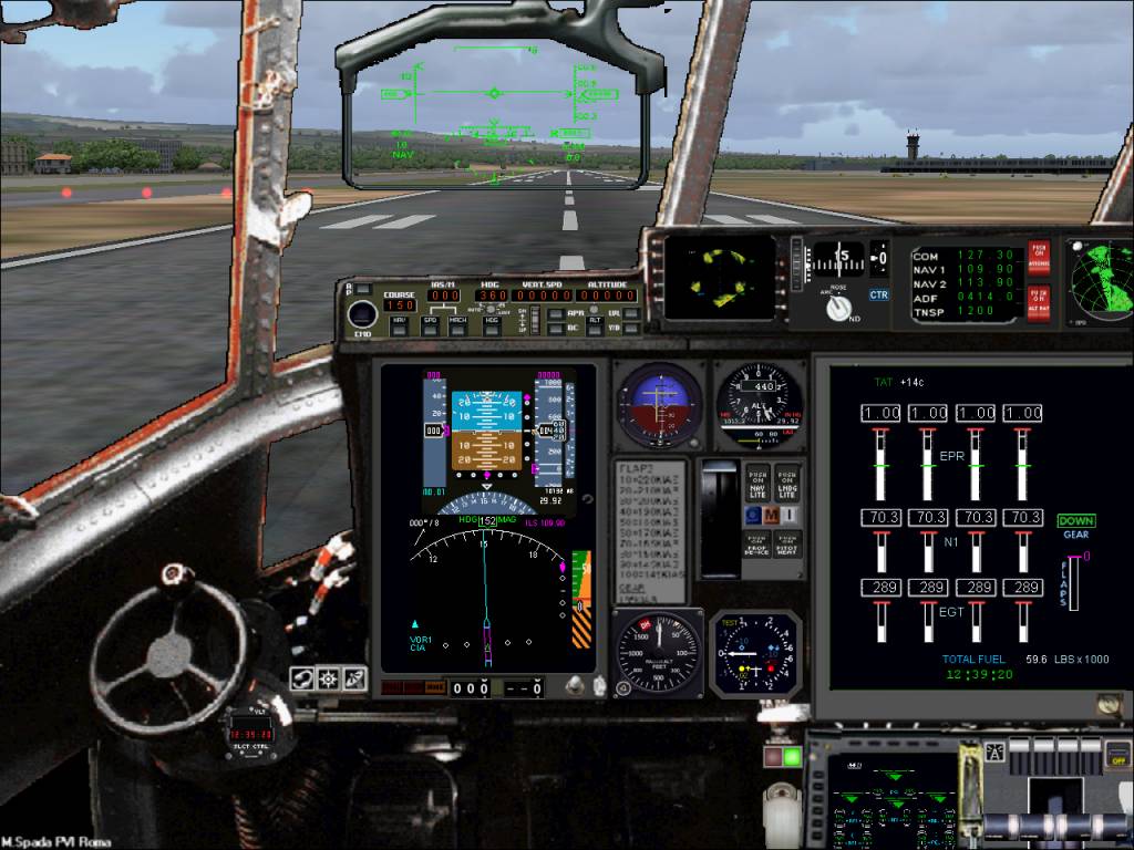 Fs2004 Panel For Lockeed C-130J Made By Marco Spada Using A Photorealistic Bitmap And Thir