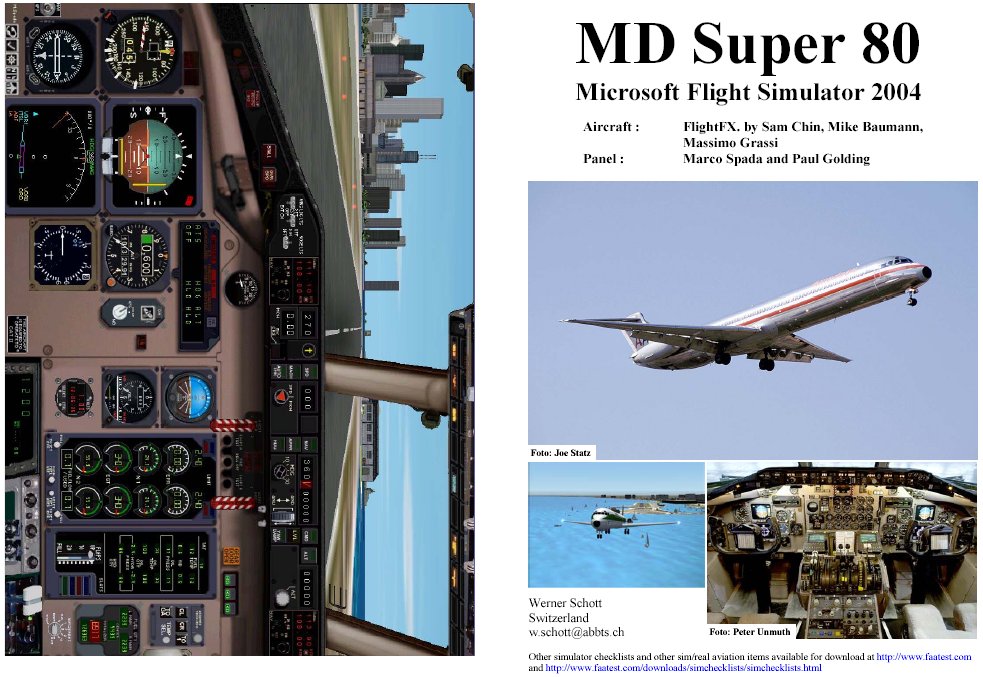 Fs2004 Manual/Checklist Md Super 80