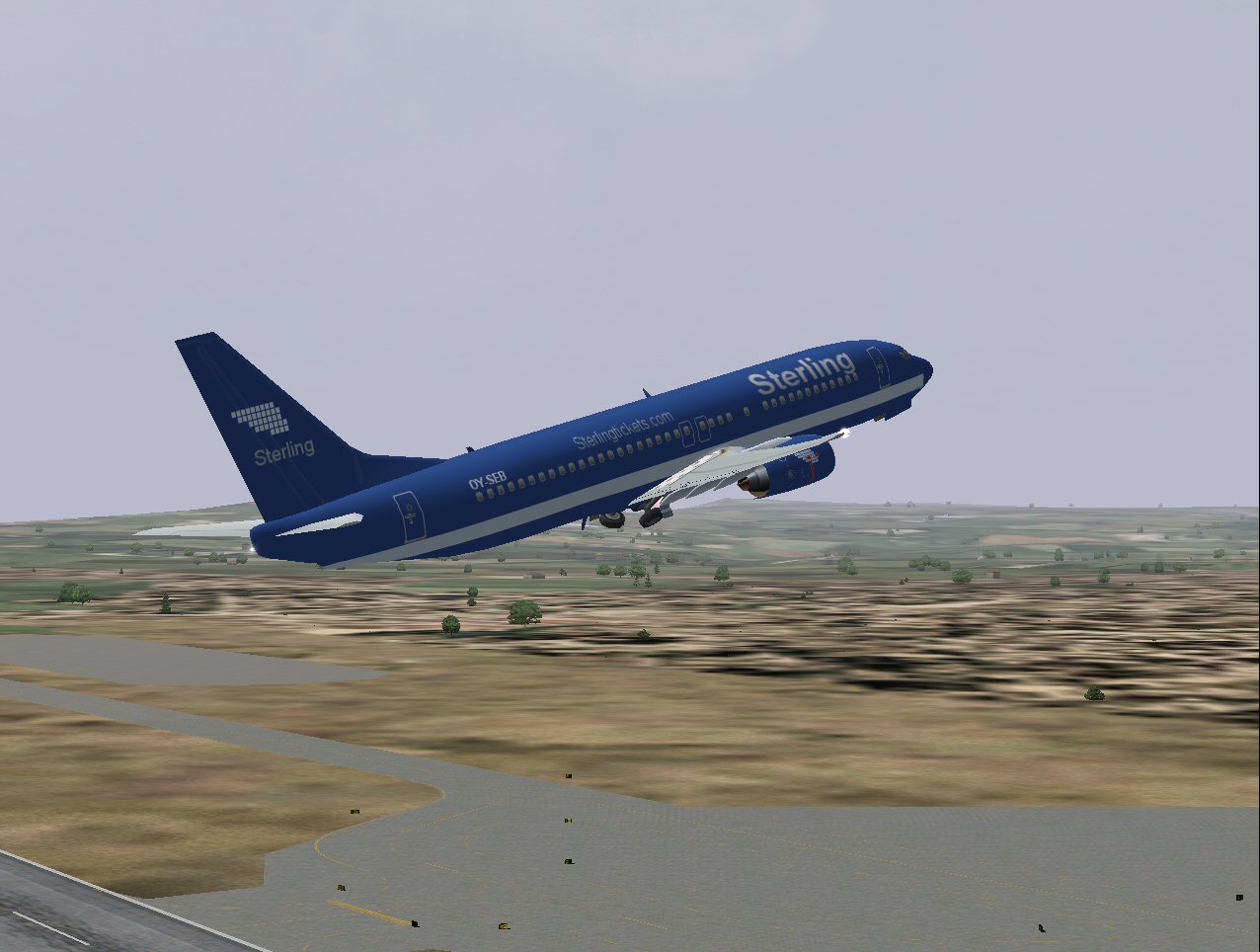 Tsutomu Urakawas Boeing 737-800 In Sterling Airlines Blue Livery; Repainted With 32-Bit Re