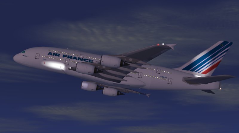 Fs2004 Air France, Airbus A380 Promx Version Fs9 Modifications Of The Mdl Was Made On The