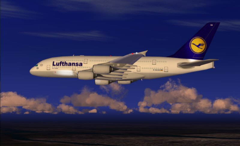 Fs2004 Lufthansa, Airbus A380 Promx Version Fs9 Modifications Of The Mdl Was Made On The A